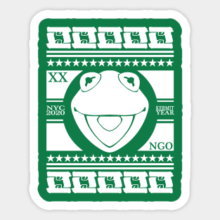 kermit christmas Sticker